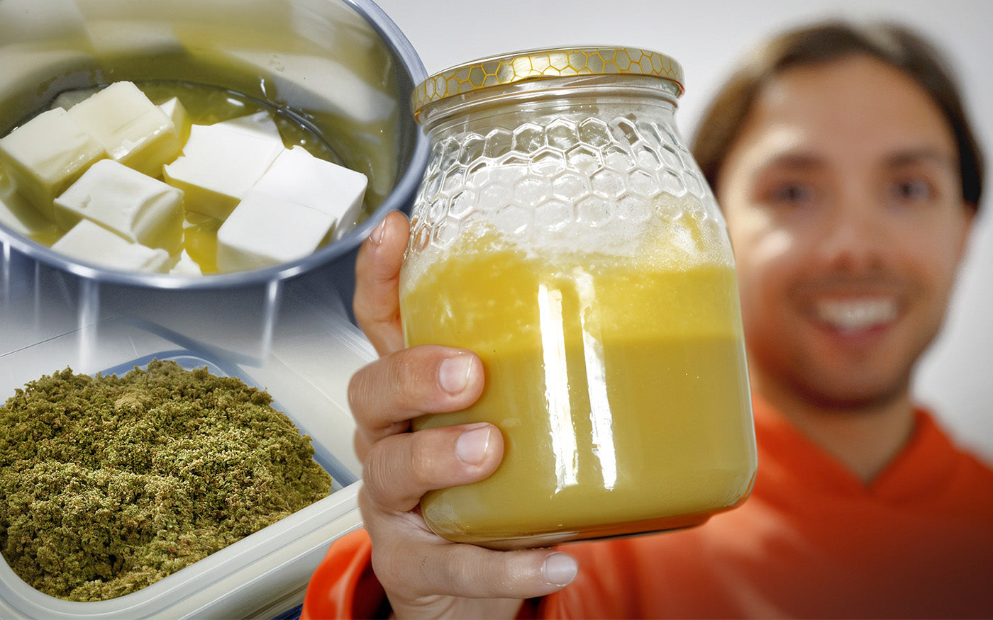 Mantequilla clarificada ghee infusionada con cannabis lista para usar en edibles