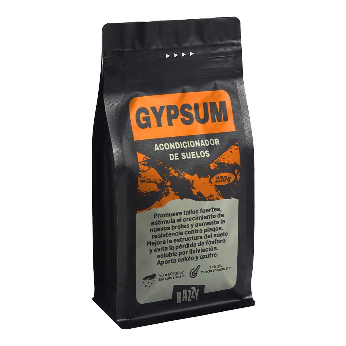 Bolsa de Gypsum de la marca Hazzy para el cultivo orgánico de cannabis. Tienda House of Weed.