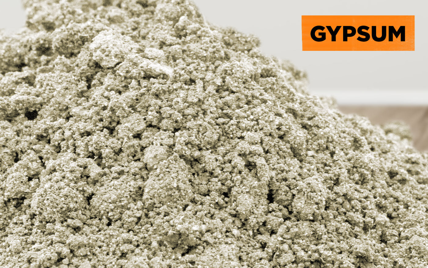 Gypsum sulfato de calcio — enmienda mineral para suelo vivo de cannabis