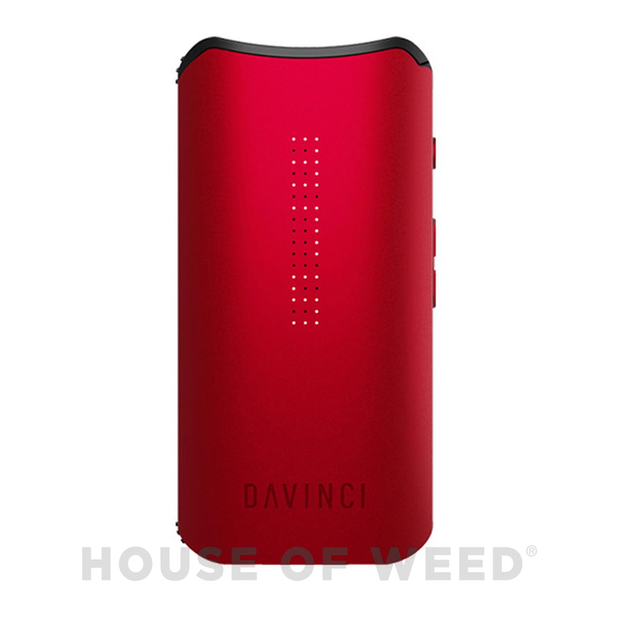Vaporizador DaVinci IQC color rojo encendido con marca de agua House of Weed
